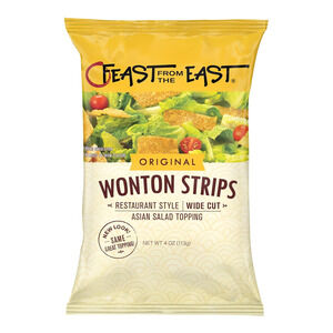 Feast from the East Wonton Strips 4Oz Asian Salad Topping Restaurant Style